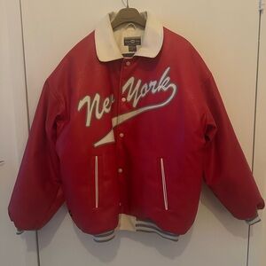 Red and White Varsity Jacket